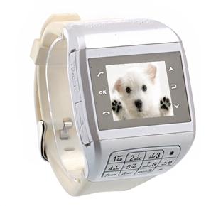 BuySKU63165 Q8 Dual SIM Quad Band 1.5" Touch Screen Watch Cell Phone with Keyboard /Camera /Bluetooth /FM /MP3 /MP4 (White)