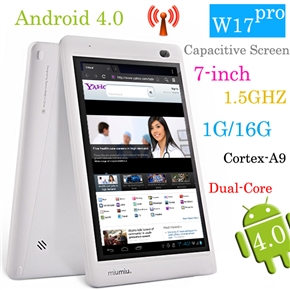 Ramos W17Pro AML8726-MX Dual-Core 1.2GHz 1GB/16GB Android 4.0 7-inch Capacitive Screen Tablet PC with WiFi Camera 