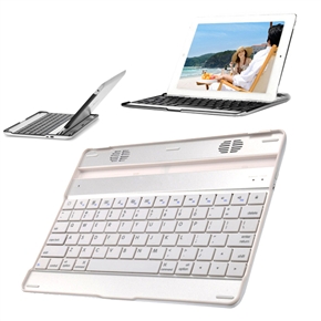 BuySKU65551 Rechargeable 78-Key Wireless Bluetooth V2.0 Keyboard Protective Case with Speaker for iPad /iPad 2 /The new iPad (White)