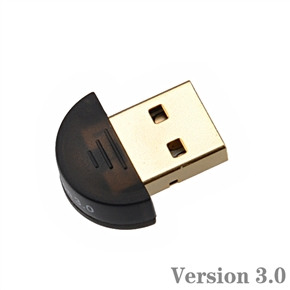 BuySKU63215 Semi-circle Shaped Version 3.0 USB Bluetooth Adapter (Black)