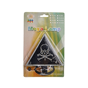 BuySKU61397 Shining Horror Skull Triangle LED Color Lamp Decoration Warning Sign Light