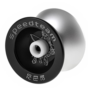 BuySKU60208 South Korean Yoyo Ball - Black & White Fighters Design (Black & Silver)