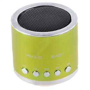 BuySKU66979 Super Mini Multi-functional Audio Speaker with TF/USB Slots & Line-in Port (Green)