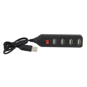 BuySKU54967 USB 2.0 High Speed 4-Port Hub Adapter with Socket Shape