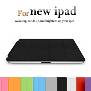 BuySKU67962 Ultra-thin Magnetic Smart PU Protective Case Cover with Sleep/Wake-up Function & Stand for iPad 2 /The new iPad (Black)