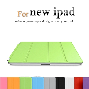 BuySKU67961 Ultra-thin Magnetic Smart PU Protective Case Cover with Sleep/Wake-up Function & Stand for iPad 2 /The new iPad (Green)