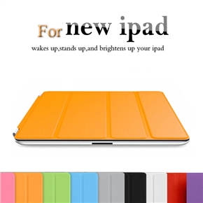 BuySKU67954 Ultra-thin Magnetic Smart PU Protective Case Cover with Sleep/Wake-up Function & Stand for iPad 2 /The new iPad (Orange)