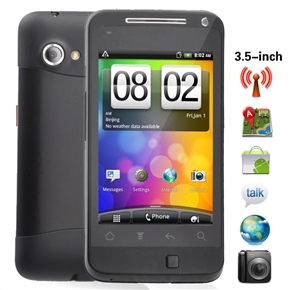 V1 Android 2.2 Dual SIM Quad Band 3.5-inch Capacitive Touchscreen Cell Phone with WiFi GPS Bluetooth Dual-camera (Black)