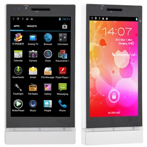 X26i MTK6575 1GHz Android 4.0 Dual SIM Quadband 4.0-inch Capacitive Screen 3G Smartphone with WiFi GPS Camera (White) 