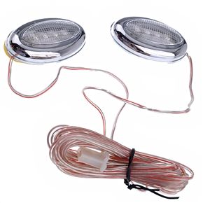 BuySKU61425 YCL-648 Petite Oval-shaped Multifunctional Car LED Ornamental Strobe Lamp Set