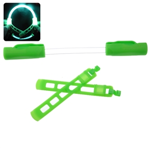 BuySKU69850 Flexible Silicone Bicycle Bike 3-Mode LED Safety Warning Fiber Optic Tail Light (Green)