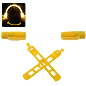 BuySKU69854 Flexible Silicone Bicycle Bike 3-Mode LED Safety Warning Fiber Optic Tail Light (Yellow)