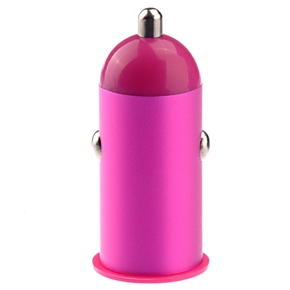 BuySKU70303 Universal Aluminum Alloy USB Car Charger Adapter for iPhone /iPad /iPod (Rosy)