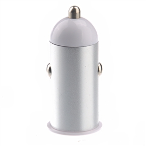 BuySKU70304 Universal Aluminum Alloy USB Car Charger Adapter for iPhone /iPad /iPod (Silver)