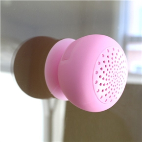 BuySKU74142 Lepa KDM828 Silicone Sucker Stand Style Hands-free Mini Bluetooth Speaker with MIC for iPhone /iPad /Cellphones (Pink)