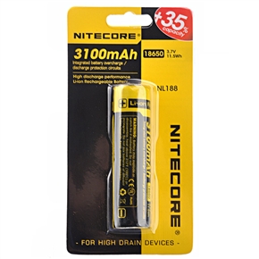 BuySKU70645 NITECORE NL188 3100mAh 3.7V 11.5Wh 18650 Rechargeable Li-ion Battery