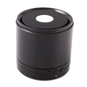 BuySKU71134 778S Cylinder Shaped Mini Wireless Bluetooth Speaker with Microphone for iPad /iPhone /iPod /Mobile Phones (Black)