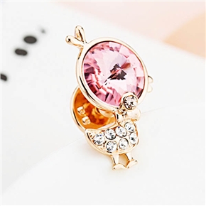 BuySKU70975 Lovely Little Duck Shaped Rhinestones Decor Crystal Brooch Breastpin for Women