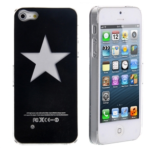 BuySKU71772 Cool Signal-sensing LED Flashing Star Pattern Hard Protective Back Case for iPhone 5