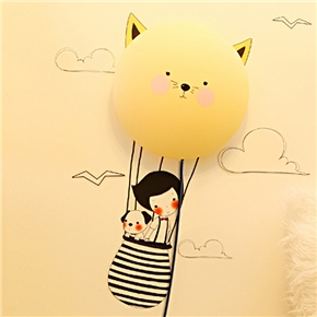 BuySKU72442 Creative DIY Cartoon 3D Departure Style Wall Sticker Wall Lamp Night Light Lamp for Bedroom /Living Room