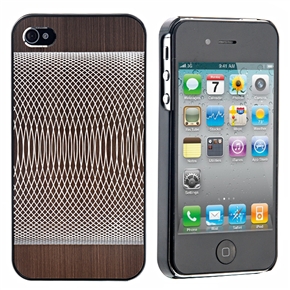 BuySKU72115 Fashion CD Pattern Brush-metal Skin Hard Protective Back Case Cover for iPhone 5 (Dark Brown)