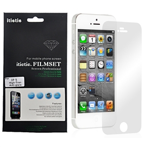 BuySKU71680 High-transparent Anti-glare LCD Screen Protector Screen Guard Protective Film for iPhone 5