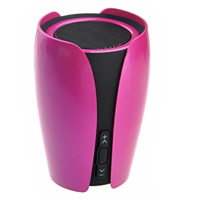 BuySKU72275 WH-BT02 Rechargeable Wireless Bluetooth Mini Speaker with 3.5mm Audio-in for Mobile Phones /PC /MP3 (Rosy)