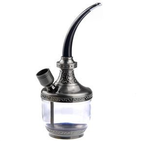 BuySKU71658 ZOBO ZB-509 Double-purpose Water Pipe Hookah Double Filter Cigarette Smoking Pipe (Silver Gray)