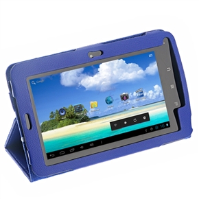 BuySKU72621 Durable PU Protective Case Cover with Stand & Elastic Strap for Allwinner A10 7-inch Tablet PC (Blue)