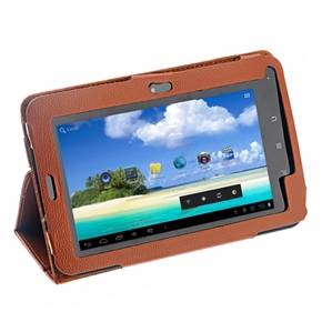 BuySKU72622 Durable PU Protective Case Cover with Stand & Elastic Strap for Allwinner A10 7-inch Tablet PC (Brown)