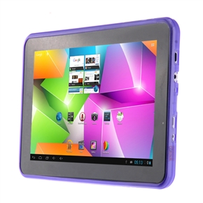 BuySKU72946 Durable Soft TPU Protective Back Case Cover Shell for 9-inch Allwinner A13 Single-camera Tablet PC (Purple)