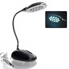 BuySKU72994 Flexible Gooseneck Style USB Powered Bright 13-LED Table Lamp Reading Light Lamp (Black)