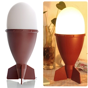 BuySKU72845 Novelty Missile Shaped LED Desktop Light Lamp Night Light (Dark Red)