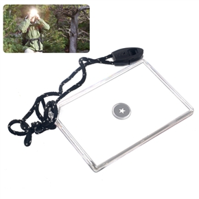 BuySKU72819 Portable Multi-functional Outdoor Survival Signal Mirror with Compass /Whistle /Flint Stone /Scale /Ruler