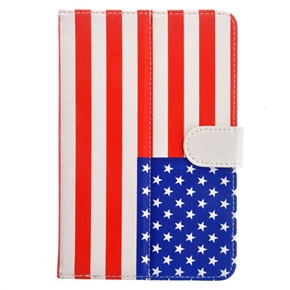 BuySKU72799 Universal American Flag Pattern PU Protective Magnetic Flip Case Cover with Stand for 7-inch Tablet PC