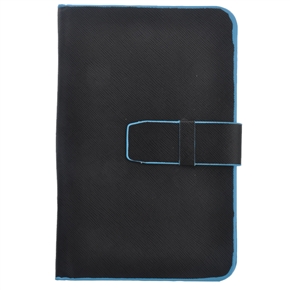 BuySKU73075 Universal Durable PU Protective Case Cover with Stand for 7-inch Tablet PC (Black & Sky-blue)