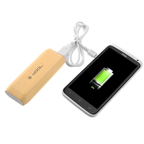 BuySKU72996 WOOL WPB-Q6 5600mAh Mobile Power Bank Battery Charger with LED Flashlight for iPhone /iPod /Samsung /Nokia (Khaki)