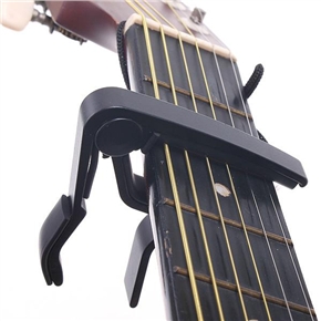 BuySKU73343 Durable Metal Single-handed Trigger Style Tune Quick-Change Guitar Capo (Black)