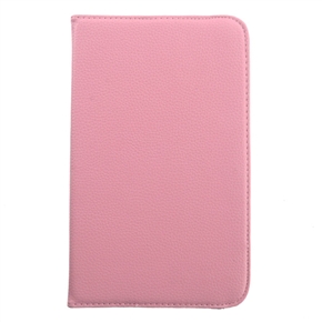 BuySKU73926 360-degree Rotating Stand Litchi Texture PU Protective Flip Case for Samsung Galaxy Tab 3 8.0 T310 /T311 /T315 (Pink)