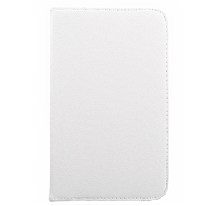 BuySKU73924 360-degree Rotating Stand Litchi Texture PU Protective Flip Case for Samsung Galaxy Tab 3 8.0 T310 /T311 /T315 (White)