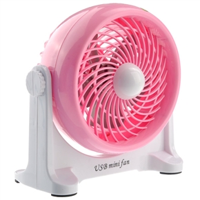 BuySKU73883 No.518 2-Mode 180-degree Rotary Plastic USB Powered Mini Desktop Fan for PC /Laptop /Notebook (Pink)