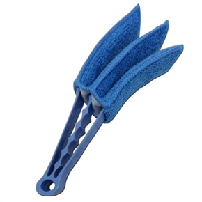 BuySKU73897 TM0818 Portable Detachable Washable Microfiber Cleaning Brush Clip for Shutter & Air Conditioner (Blue)