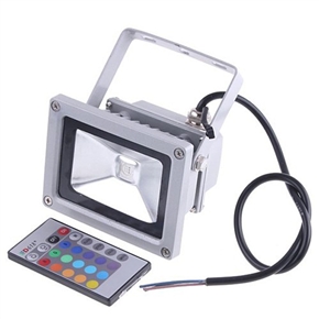 BuySKU74230 10W 85-265V SMD RGB Remote Control Waterproof LED Flood Light Spotlight for Indoor & Outdoor Use