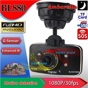 BuySKU74410 BL880 2.7-inch LCD 170-degree Wide Angle FHD 1080P H.264 Car DVR with G-sensor /IR Night Vision /HDMI /AV-out (Black)