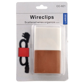 BuySKU74532 CC-921 2pcs Universal Soft Silicone Wire Clips Cable Cord Winders - Large Size (Random Color)