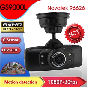 BuySKU74432 GS9000L 2.7-inch LCD 140-degree Wide Angle FHD 1080P H.264 Car DVR with G-sensor /Night Vision /HDMI /AV-out (Black)