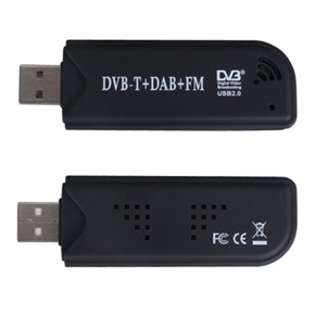 BuySKU74284 Mini Digital TV Stick USB DVB-T+DAB+FM Radio Tuner Recorder Receiver for Laptop /PC (Black)