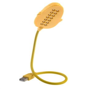 BuySKU74261 Novelty Corn Shaped Flexible Neck Style USB 14-LED Energy-saving Light Lamp for PC /Laptop /Notebook (Yellow)