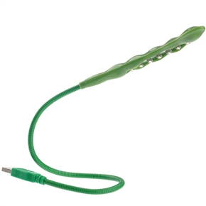 BuySKU74266 Novelty Pea Shaped Flexible Neck Style USB 7-LED Energy-saving Light Lamp for PC /Laptop /Notebook (Green)