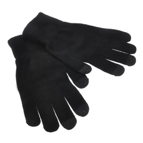 BuySKU74202 Universal 3-finger Capacitive Screen Touching Gloves Elastic Winter Warm Gloves (Black)